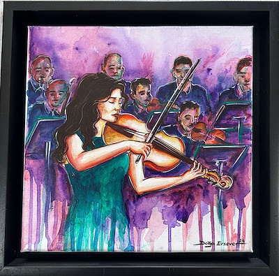Doğa Ersever imzalı tablo — Akrilik Boya, 30×30 cm, 2.000 TL müzayede satışı