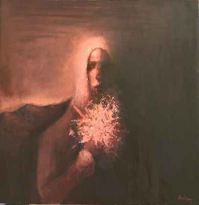 Mert Benlisoy imzalı tablo — Yağlı Boya, 80×80 cm, 7.000 TL müzayede satışı