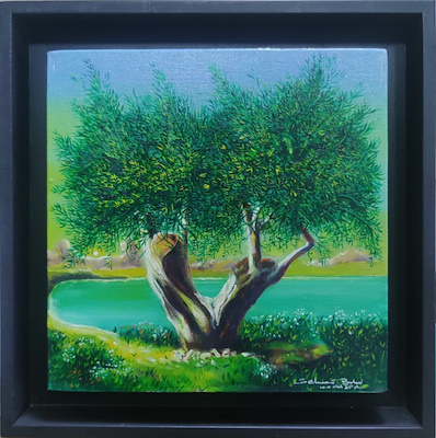 Selmani Baki Kocaispir imzalı tablo — Yağlı Boya, 25×25 cm, 8.500 TL müzayede satışı