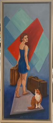 Ayfer Altuntaş imzalı tablo — Akrilik Boya, 100×40 cm, 2.000 TL müzayede satışı
