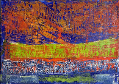 Prof. Dr. Meltem Akkaya imzalı tablo — Akrilik Boya, 50×70 cm, 4.250 TL müzayede satışı