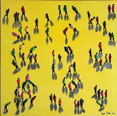 Duygu Türker imzalı tablo — Akrilik Boya, 50×50 cm, 2.250 TL müzayede satışı