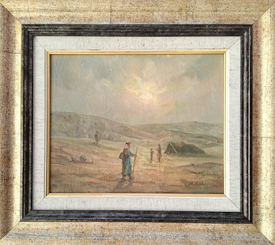 Hüseyin Kebenç imzalı tablo — Yağlı Boya, 24×30 cm, 4.500 TL müzayede satışı