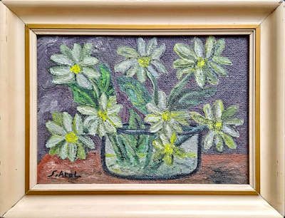Selma Arel imzalı tablo — Yağlı Boya, 21×29 cm, 8.000 TL müzayede satışı