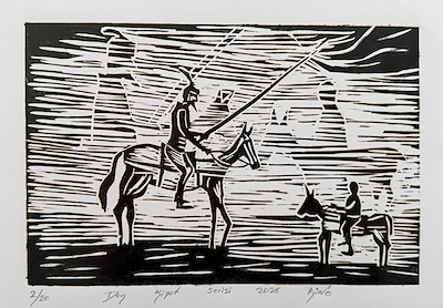 Şerif Kino imzalı tablo — Baskı, 22×32 cm, 3.500 TL müzayede satışı
