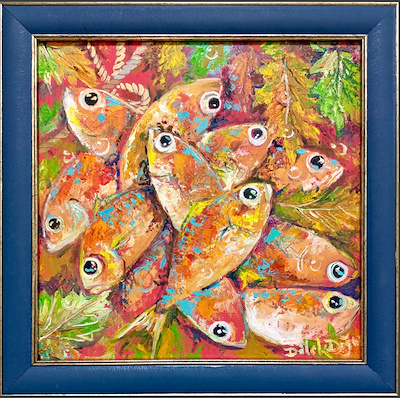 Dilek Doğan imzalı tablo — Yağlı Boya, 30×30 cm, 5.500 TL müzayede satışı