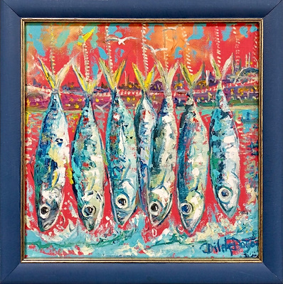 Dilek Doğan imzalı tablo — Yağlı Boya, 30×30 cm, 5.000 TL müzayede satışı