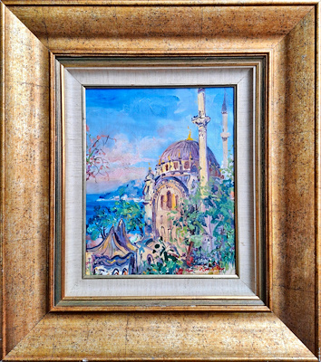 Ahmet Fazıl Aksoy imzalı tablo — Yağlı Boya, 34×28 cm, 45.000 TL müzayede satışı