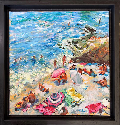 Ahat Vatani imzalı tablo — Akrilik Boya, 30×30 cm, 8.000 TL müzayede satışı