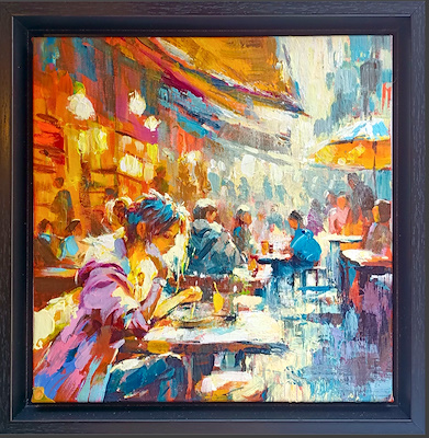 Ahat Vatani imzalı tablo — Akrilik Boya, 30×30 cm, 7.000 TL müzayede satışı
