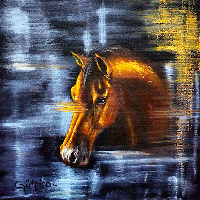 Gülfiraz Tunç imzalı tablo — Yağlı Boya, 25×25 cm, 1.500 TL müzayede satışı