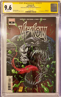 Venom #9 9.6 CGC Dereceli Çizgi Roman Çift İmzalı-Venom'un Oğlu