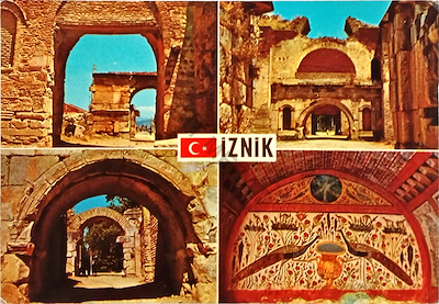 İznik Parçalı Kart-Arkasına 9-10-1976 Tarih ve Ermenice Not