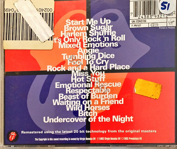 The Rolling Stones CD まとめ THE ROLLING STONES/JUMP BACK-THE BEST OF THE ROLLING STONES-CD