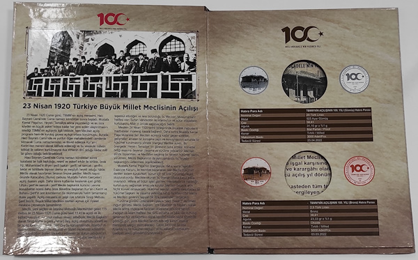 TBMM'NİN AÇILIŞI'NIN 100. YILI DARPHANE HATIRA PARA KİTİ