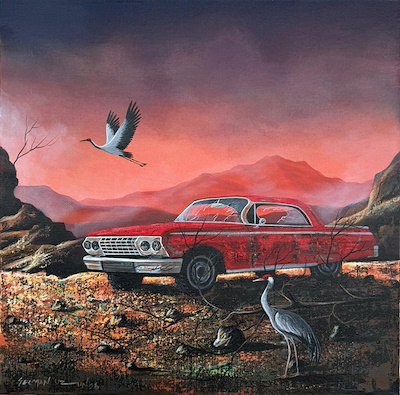 Selman Uzun imzalı tablo — Akrilik Boya, 50×50 cm, 32.500 TL müzayede satışı