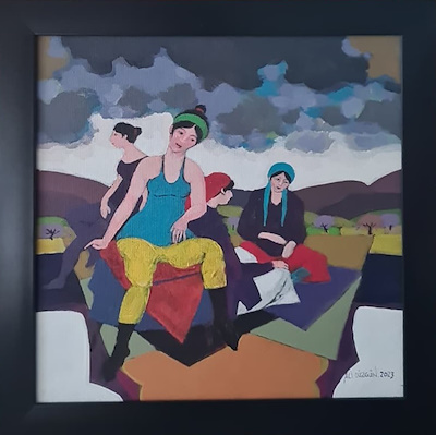 Ali Düzgün imzalı tablo — Akrilik Boya, 30×30 cm, 12.500 TL müzayede satışı