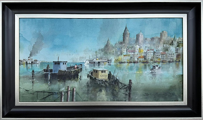 Işıl Özışık imzalı tablo — Yağlı Boya, 60×30 cm, 32.500 TL müzayede satışı