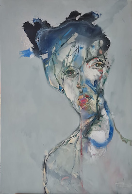 Mahshid Moochani imzalı tablo — Yağlı Boya, 70×100 cm, 15.000 TL müzayede satışı