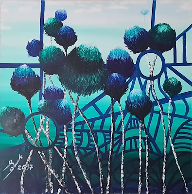 Şule Ağayar imzalı tablo — Yağlı Boya, 100×100 cm, 7.500 TL müzayede satışı