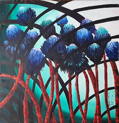 Şule Ağayar imzalı tablo — Yağlı Boya, 100×100 cm, 7.500 TL müzayede satışı
