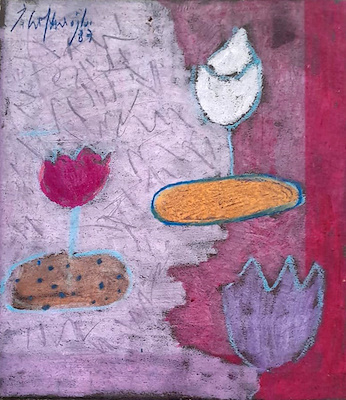İbrahim Çiftçioğlu imzalı tablo — Pastel Boya, 25×20 cm, 20.000 TL müzayede satışı