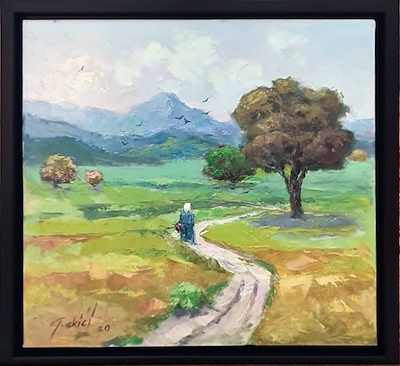 Turhan Ekici imzalı tablo — Yağlı Boya, 40×40 cm, 6.000 TL müzayede satışı