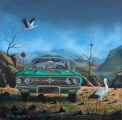 Selman Uzun imzalı tablo — Akrilik Boya, 50×50 cm, 35.000 TL müzayede satışı