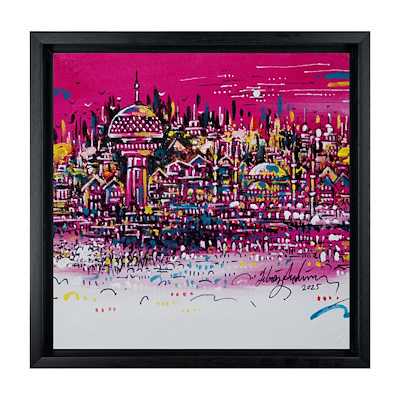 Yılmaz Aydın imzalı tablo — Akrilik Boya, 30×30 cm, 20.000 TL müzayede satışı