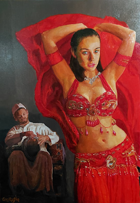Cüneyt Çağdaş imzalı tablo — Yağlı Boya, 120×80 cm, 9.000 TL müzayede satışı