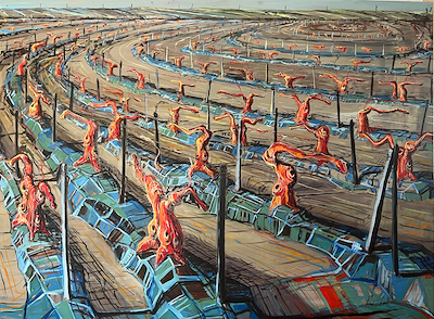 Suzan Turhan Onuk imzalı tablo — Yağlı Boya, 100×140 cm, 10.000 TL müzayede satışı