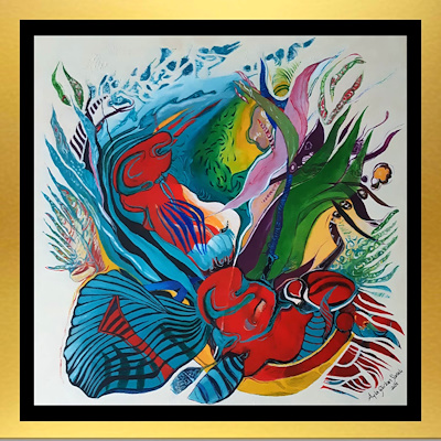 Ayla Gürkan Saraçlı imzalı tablo — Akrilik Boya, 50×50 cm, 7.000 TL müzayede satışı