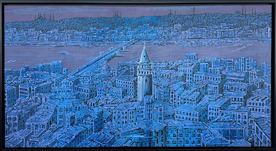 Javad Gaffari imzalı tablo — Yağlı Boya, 80×150 cm, 16.000 TL müzayede satışı