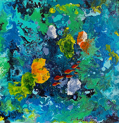 Perihan Keki imzalı tablo — Akrilik Boya, 35×35 cm, 2.500 TL müzayede satışı