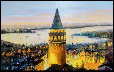 Mustafa Orhan imzalı tablo — Yağlı Boya, 70×110 cm, 7.000 TL müzayede satışı