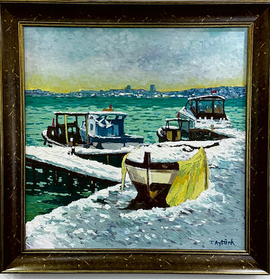 Timurhan Aytürk imzalı tablo — Yağlı Boya, 70×70 cm, 11.000 TL müzayede satışı