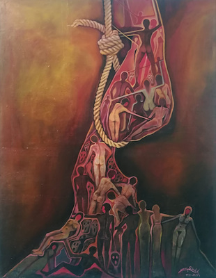 Hasan Çördük imzalı tablo — Akrilik Boya, 50×70 cm, 3.500 TL müzayede satışı