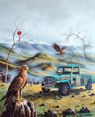 Selman Uzun imzalı tablo — Akrilik Boya, 80×100 cm, 90.000 TL müzayede satışı