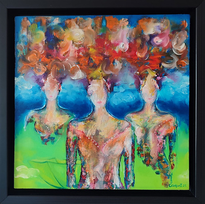 Aysun Cançat imzalı tablo — Yağlı Boya, 37×37 cm, 6.000 TL müzayede satışı