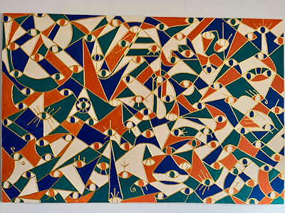 Pelin Kumsal imzalı tablo — Karışık Teknik, 80×120 cm, 12.000 TL müzayede satışı