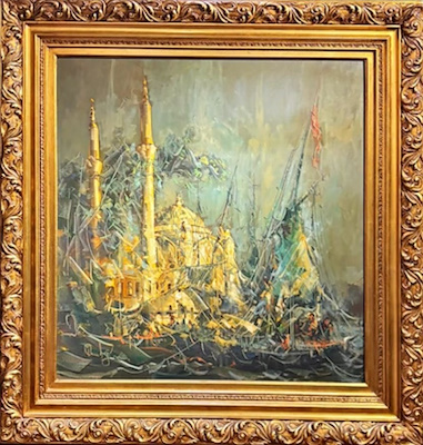 Tuncay Şevketoğlu imzalı tablo — Yağlı Boya, 100×100 cm, 15.000 TL müzayede satışı