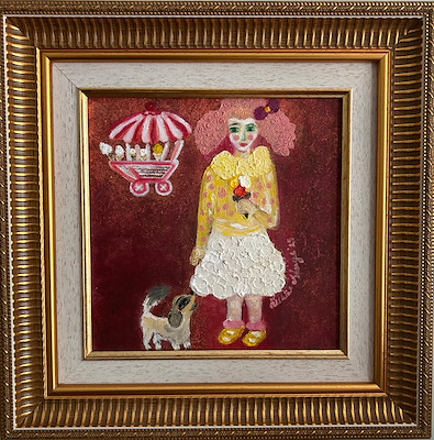 Ülkü imzalı tablo — Yağlı Boya, 20×20 cm, 3.000 TL müzayede satışı