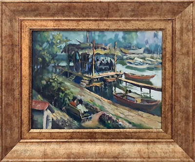 Turgut Akan imzalı tablo — Yağlı Boya, 34×27 cm, 11.000 TL müzayede satışı
