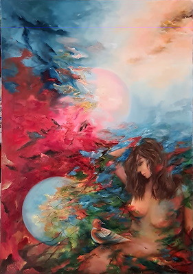 Hatice Uyar imzalı tablo — Yağlı Boya, 70×100 cm, 7.000 TL müzayede satışı