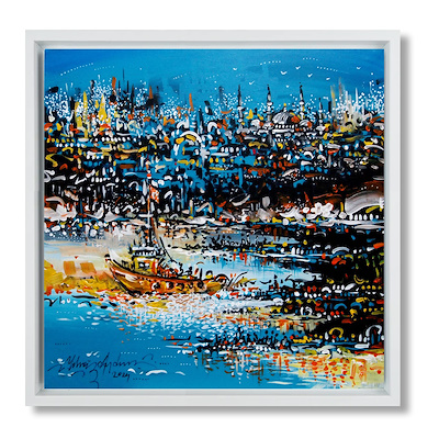 Yılmaz Aydın imzalı tablo — Akrilik Boya, 60×60 cm, 30.000 TL müzayede satışı