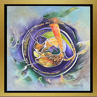 Ayla Gürkan Saraçlı imzalı tablo — Akrilik Boya, 50×50 cm, 8.000 TL müzayede satışı
