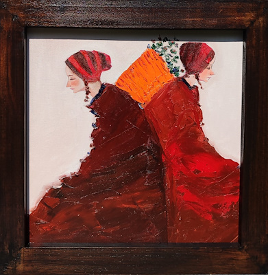 Servet Tosun imzalı tablo — Yağlı Boya, 40×40 cm, 7.000 TL müzayede satışı
