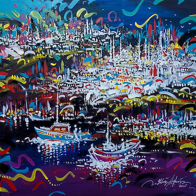 Yılmaz Aydın imzalı tablo — Akrilik Boya, 60×60 cm, 13.000 TL müzayede satışı