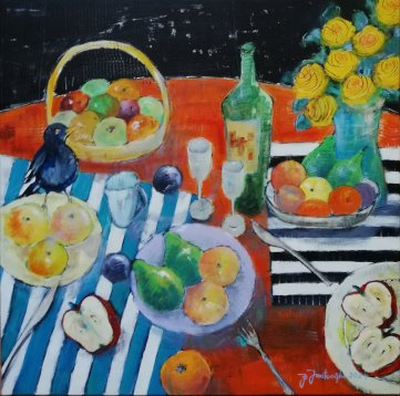 Fulya Saatçioğlu imzalı tablo — Akrilik Boya, 60×60 cm, 3.500 TL müzayede satışı