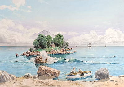 Latif Öğütgen imzalı tablo — Yağlı Boya, 70×100 cm, 19.000 TL müzayede satışı